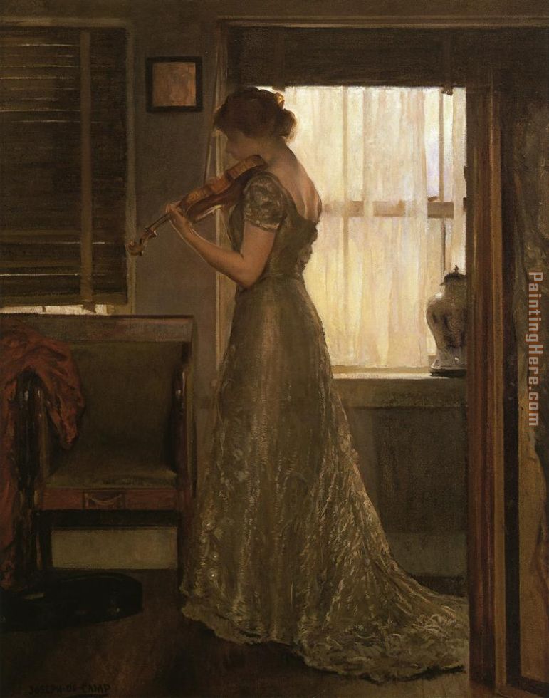 The Violinist painting - Joseph DeCamp The Violinist art painting